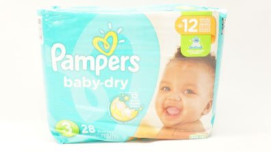 P&G Pampers Baby-Dry, Size 3, 16-28 Ib - Pack of 28